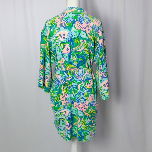 Lilly Pulitzer Super Soft Velour Elaine Robe  s/m - Picture 4 of 7
